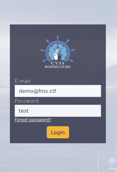 Authenticate with the demo user